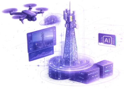 Synthetic Visual Data Generation For Drone-Based Network Tower Inspection & Digital Twin